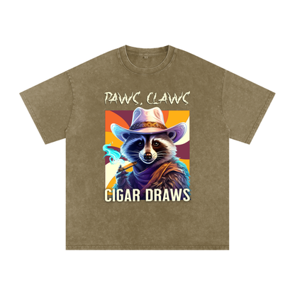 Raccoon,Paws,Claws,Cigar,Draws