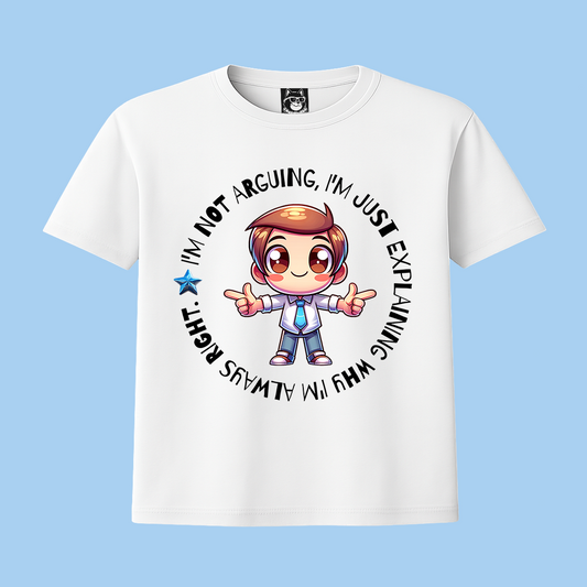 NOT ARGUING, I'M RIGHT - Unisex Classic Crew Neck Cotton T-Shirt