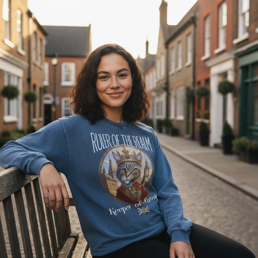 Keeper of the Catnip Acid Wash Oversize Long Sleeve T-Shirt