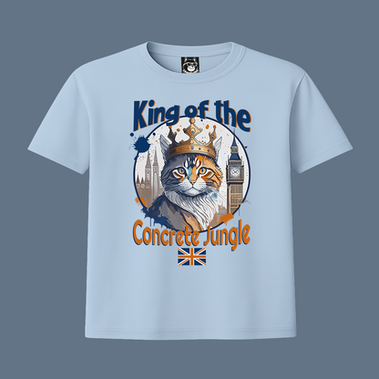 KING CAT OF THE CONCRETE JUNGLE - Unisex Classic Crew Neck Cotton T-Shirt