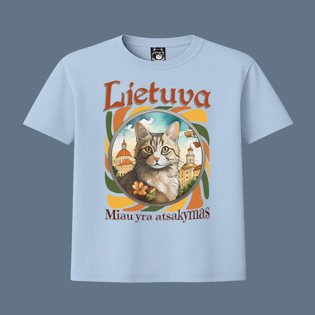 LIETUVA, MEOW IS THE ANSWER - Unisex Classic Crew Neck Cotton T-Shirt