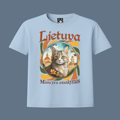 LIETUVA, MEOW IS THE ANSWER - Unisex Classic Crew Neck Cotton T-Shirt