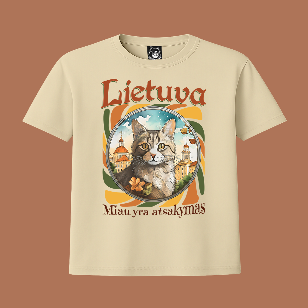 LIETUVA, MEOW IS THE ANSWER - Unisex Classic Crew Neck Cotton T-Shirt