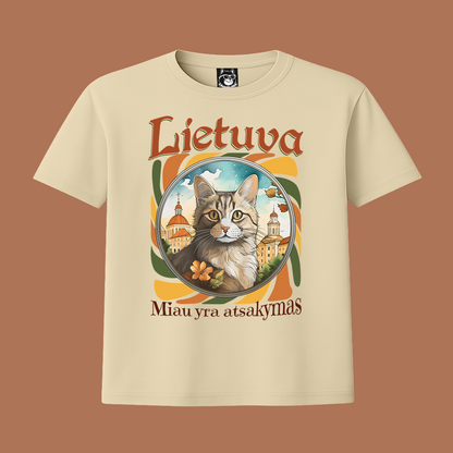 LIETUVA, MEOW IS THE ANSWER - Unisex Classic Crew Neck Cotton T-Shirt