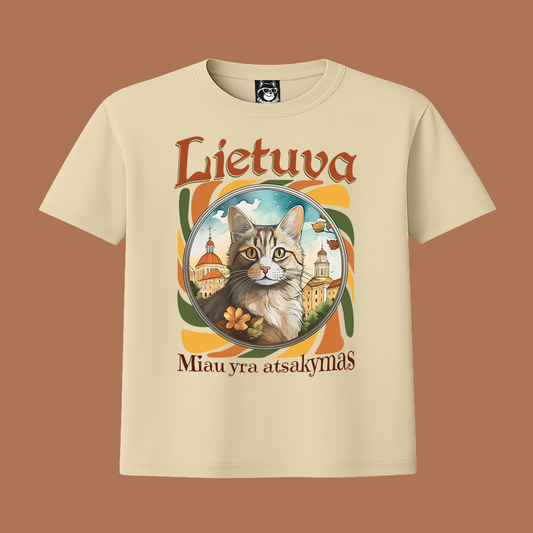LIETUVA, MEOW IS THE ANSWER - Unisex Classic Crew Neck Cotton T-Shirt