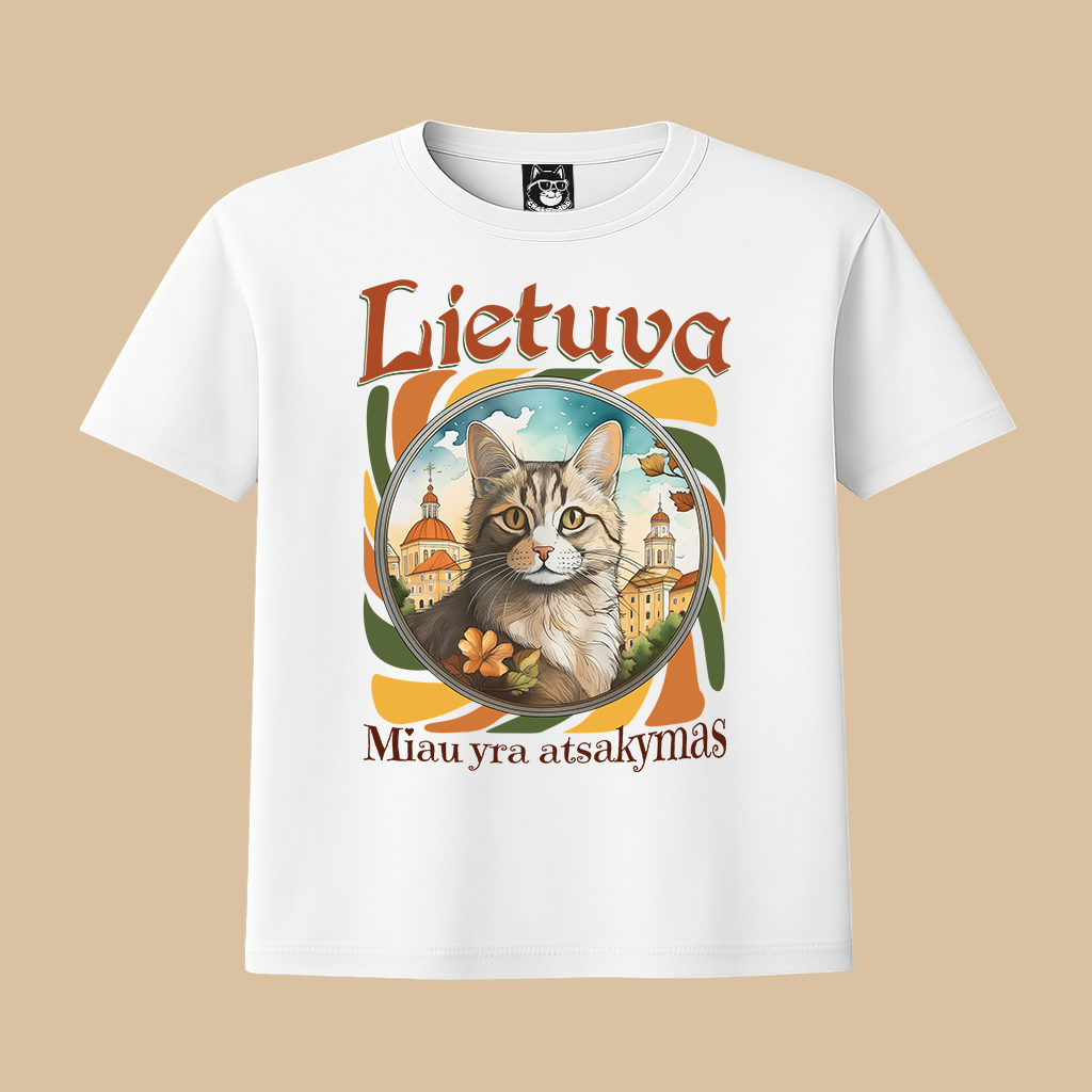 LIETUVA, MEOW IS THE ANSWER - Unisex Classic Crew Neck Cotton T-Shirt