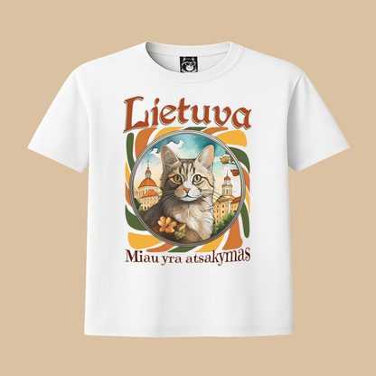 LIETUVA, MEOW IS THE ANSWER - Unisex Classic Crew Neck Cotton T-Shirt