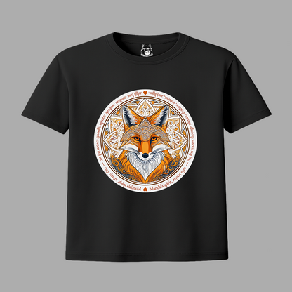 MANDALA FOX - Unisex Classic Crew Neck Cotton T-Shirt