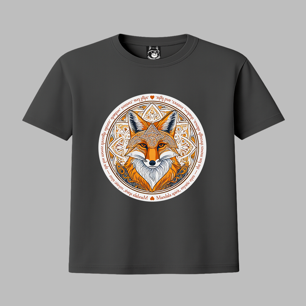 MANDALA FOX - Unisex Classic Crew Neck Cotton T-Shirt
