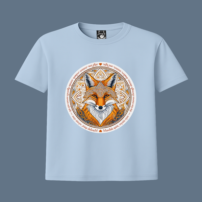 MANDALA FOX - Unisex Classic Crew Neck Cotton T-Shirt