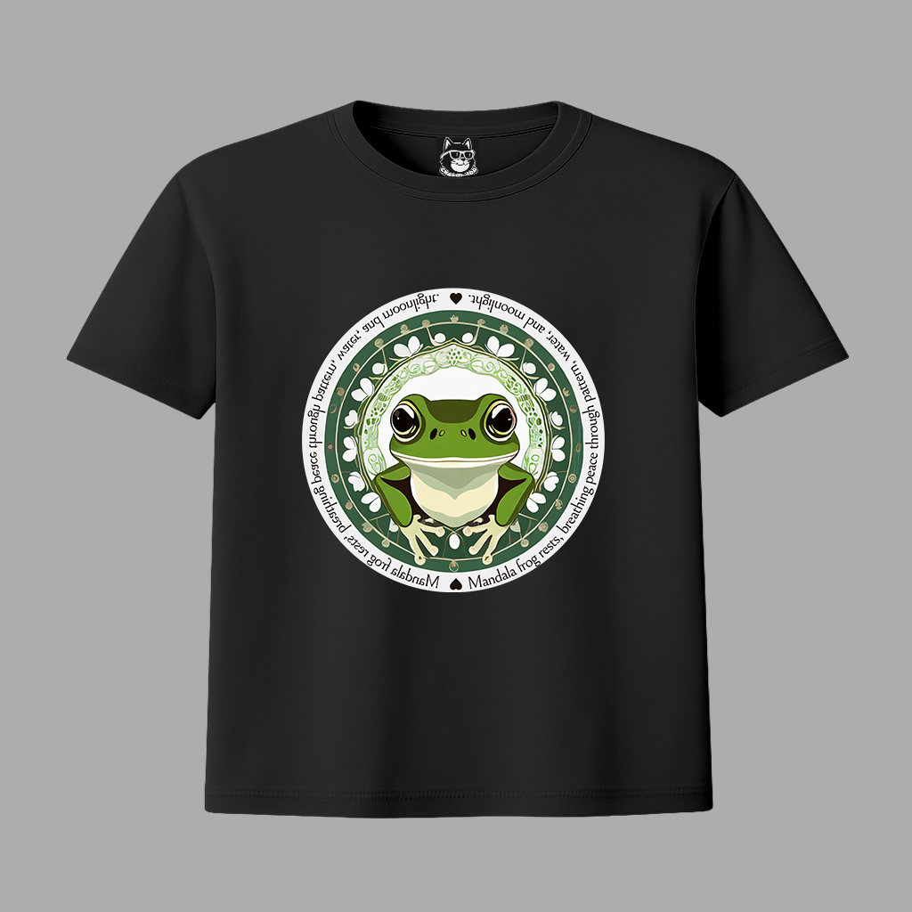 MANDALA FROG - Unisex Classic Crew Neck Cotton T-Shirt