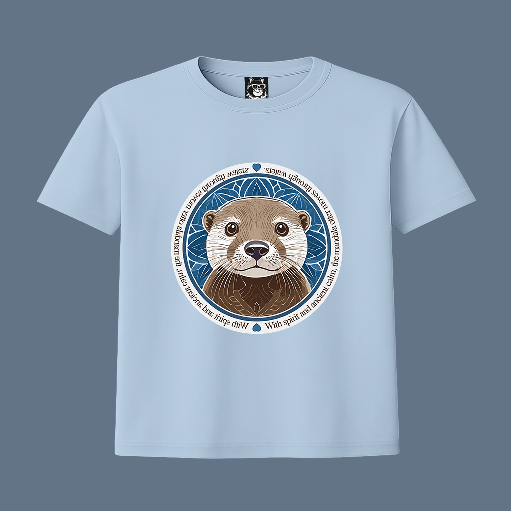 MANDALA OTTER - Unisex Classic Crew Neck Cotton T-Shirt