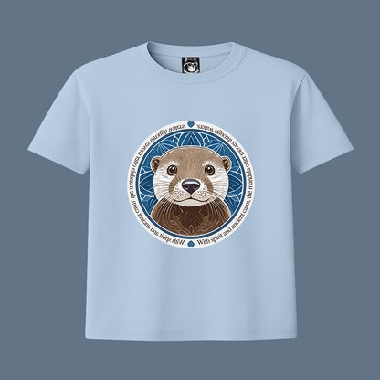 MANDALA OTTER - Unisex Classic Crew Neck Cotton T-Shirt