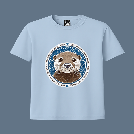 MANDALA OTTER - Unisex Classic Crew Neck Cotton T-Shirt