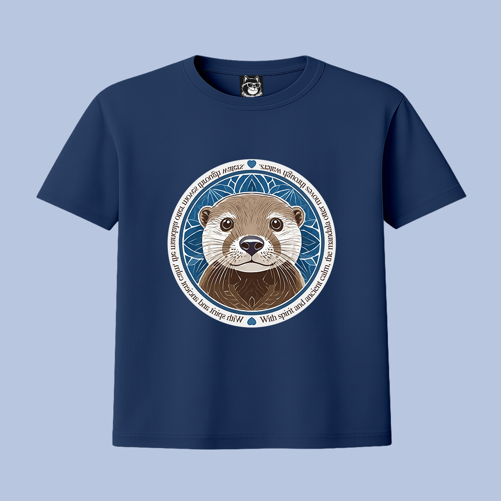 MANDALA OTTER - Unisex Classic Crew Neck Cotton T-Shirt