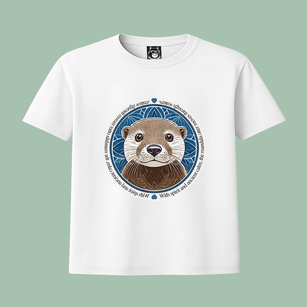 MANDALA OTTER - Unisex Classic Crew Neck Cotton T-Shirt