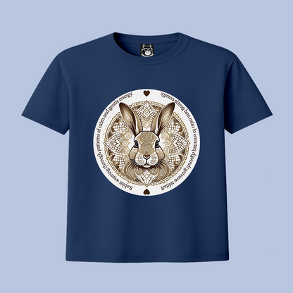 MANDALA RABBIT - Unisex Classic Crew Neck Cotton T-Shirt