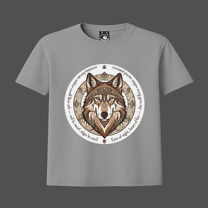 MANDALA WOLF - Unisex Classic Crew Neck Cotton T-Shirt