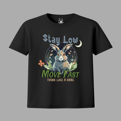 STAY LOW, MOVE FAST - Unisex Classic Crew Neck Cotton T-Shirt