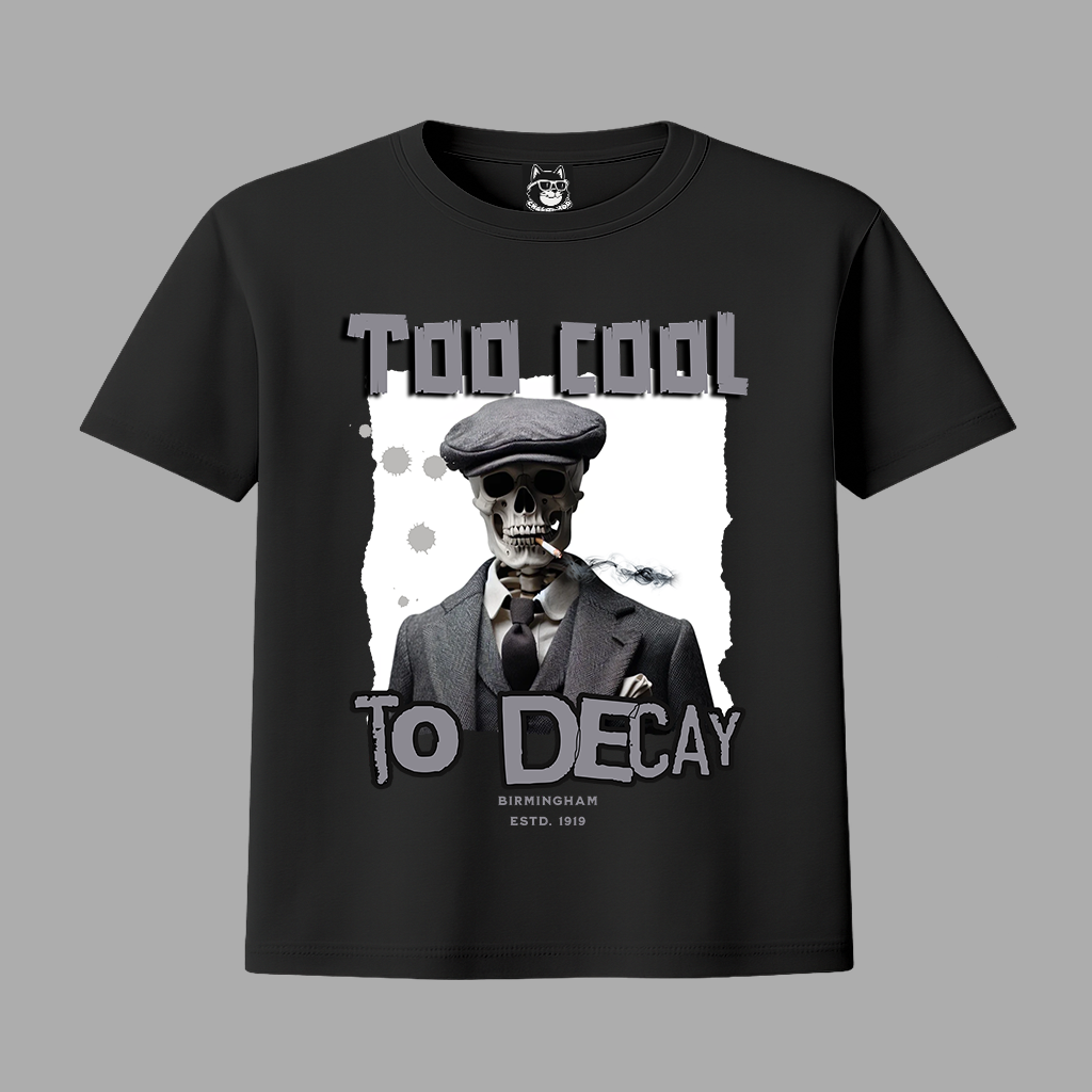 TOO COOL TO DECAY, SKELETON - Unisex Classic Crew Neck Cotton T-Shirt