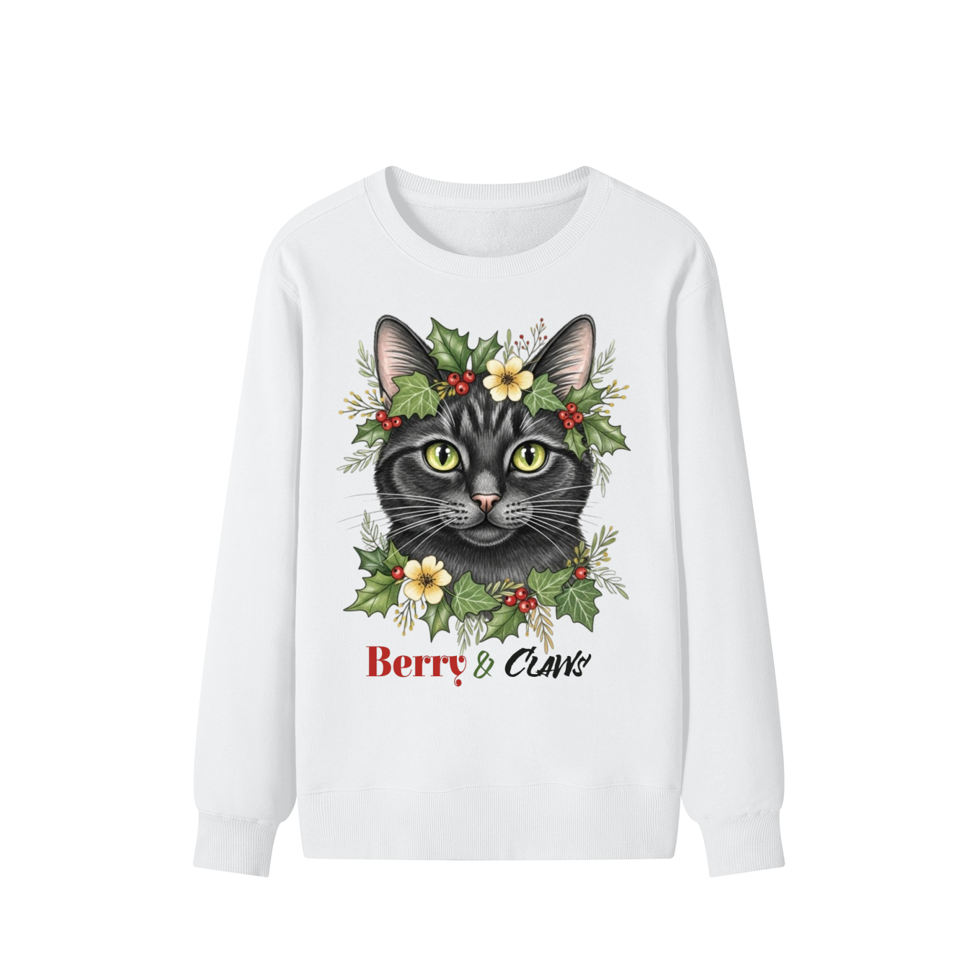 Cat,Christmas,December,Holly,Berries