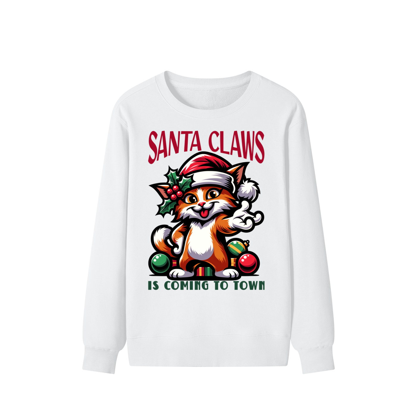 Christmas,Santa,Claws,Coming,Town,Cat