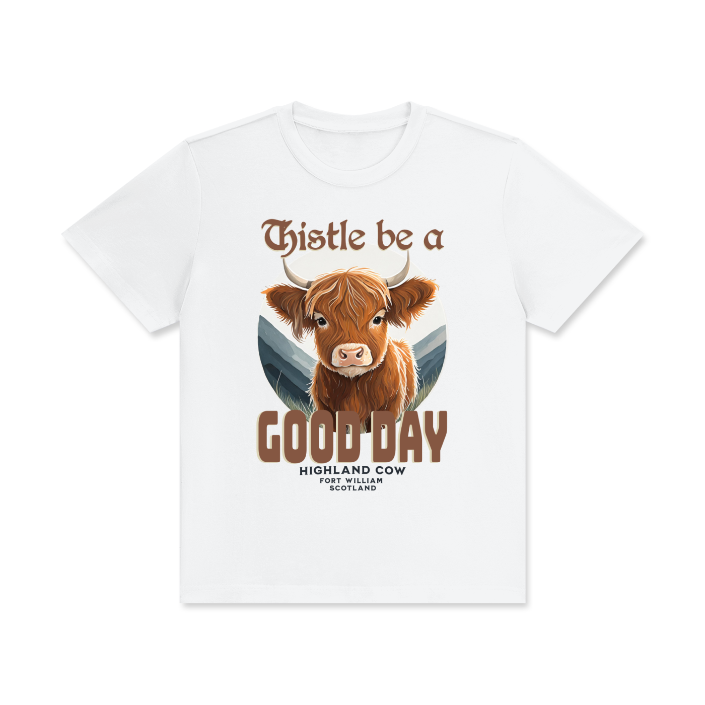 Highland Cow,Scotland,Thistle,Good Day