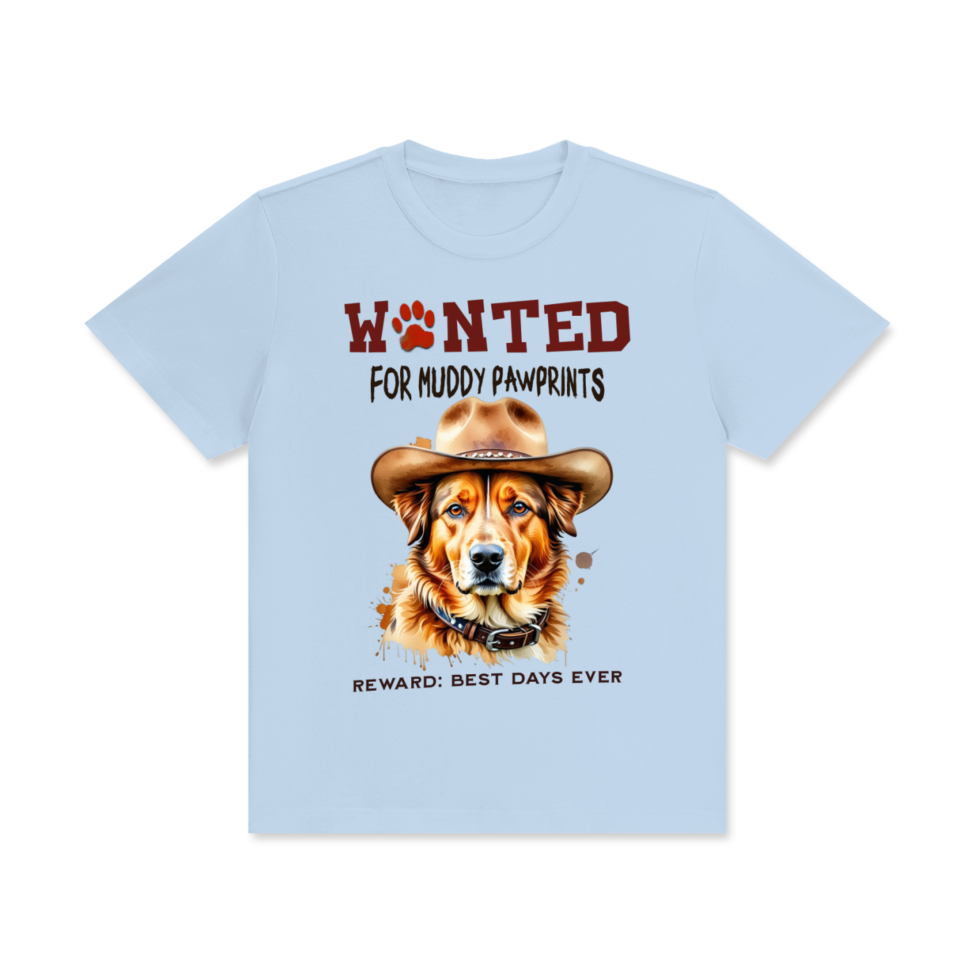 Wanted,Dog,Golden,Retriever,Muddy,Footprints