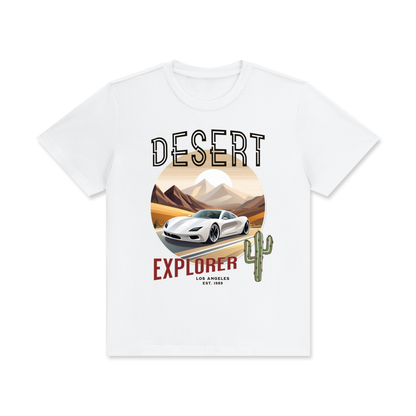 Desert,Explorer,White,Car