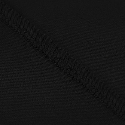 A close-up view of a black fabric with a diagonal stitching pattern.