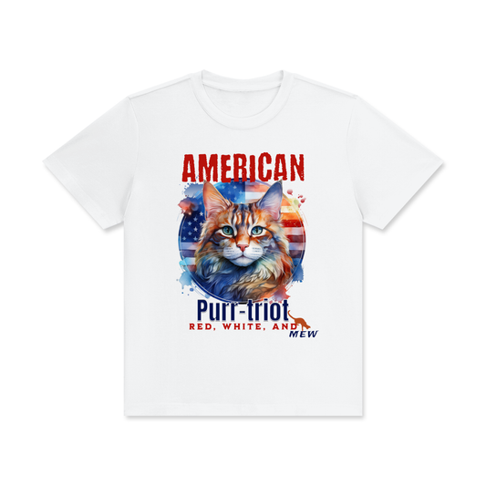 American,Cat,Purr-triot,Red White Blue