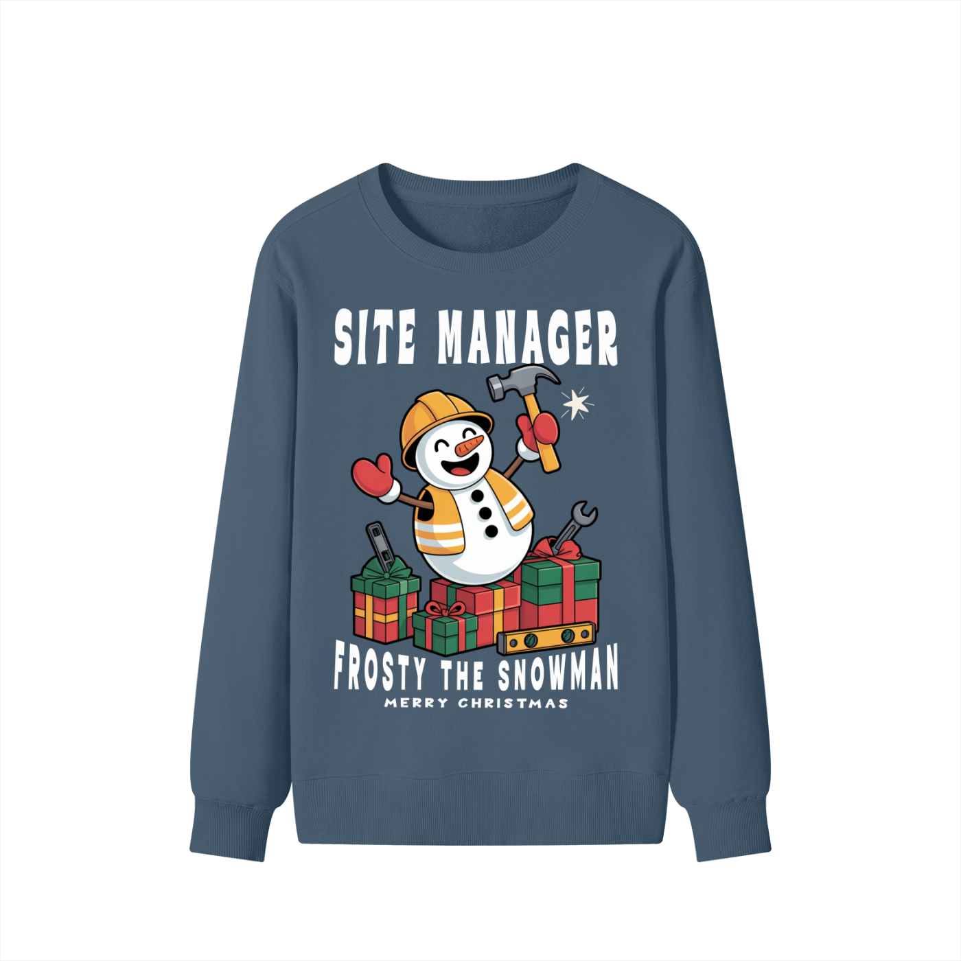 Fun,Christmas,Frosty,Snowman,Construction,Worker