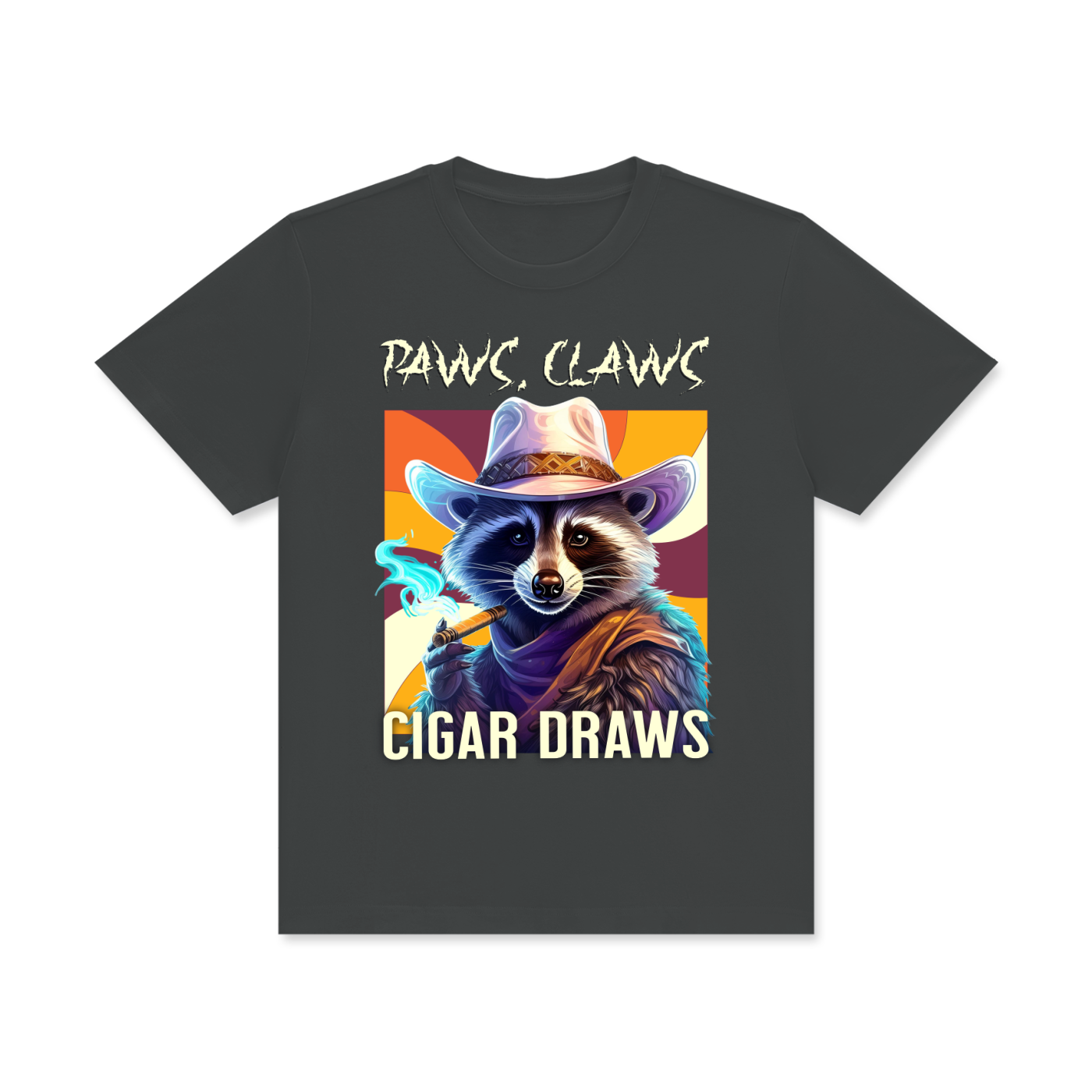 Raccoon,Paws,Claws,Cigar,Draws