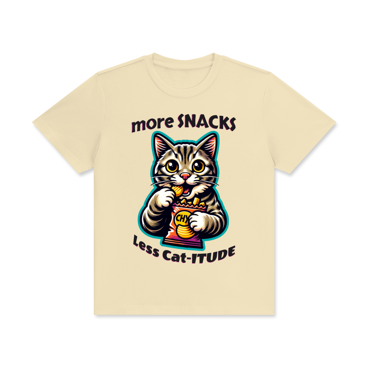 Funny,Cat,More,Snacks,Less,Cat-itude