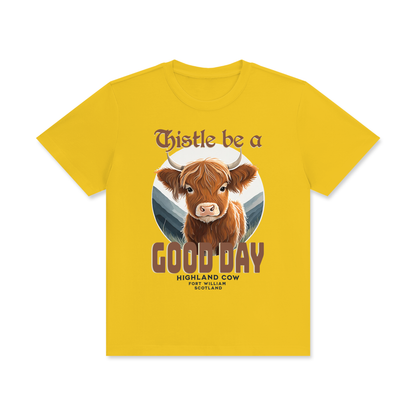 Highland Cow,Scotland,Thistle,Good Day