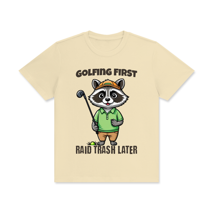 Raccoon,Golf,Raid,Trash