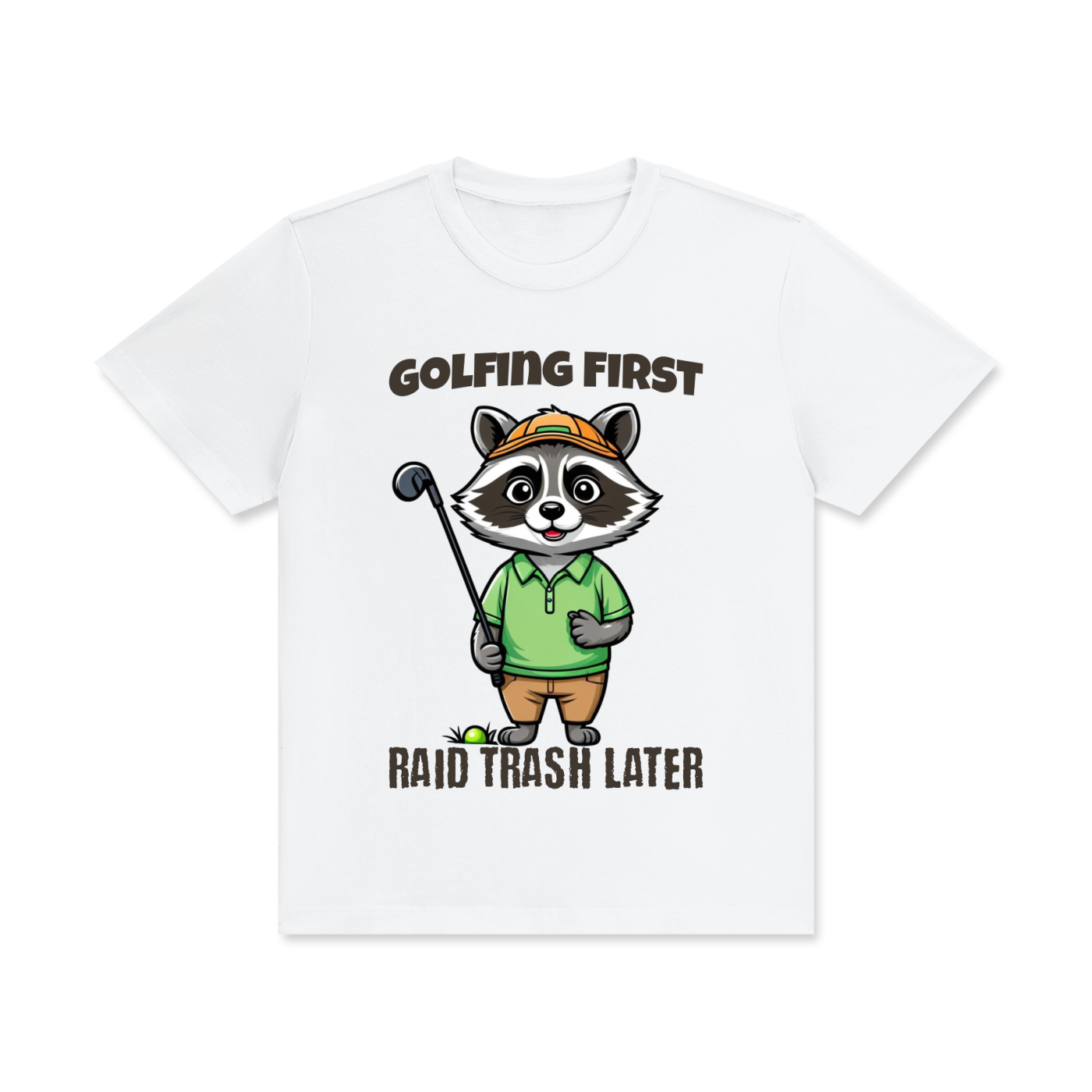 Raccoon,Golf,Raid,Trash