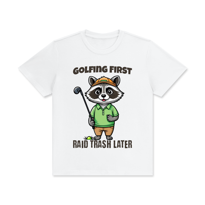 Raccoon,Golf,Raid,Trash