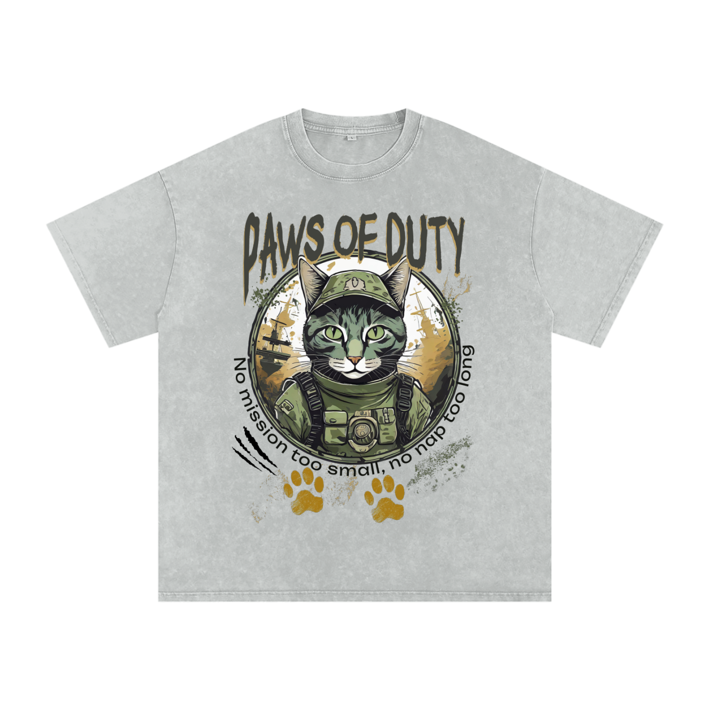Paws,Duty,Army,Cat