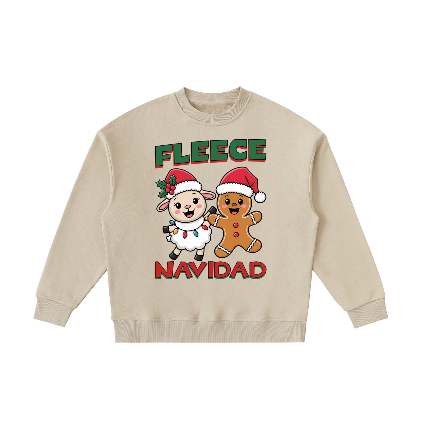 Kids,Christmas,Fleece,Lamb,Gingerbread,Navidad
