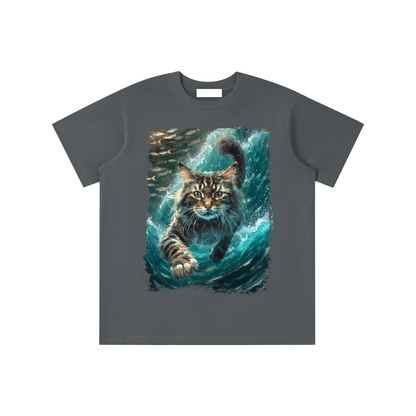 Cat,Swimming,Cool