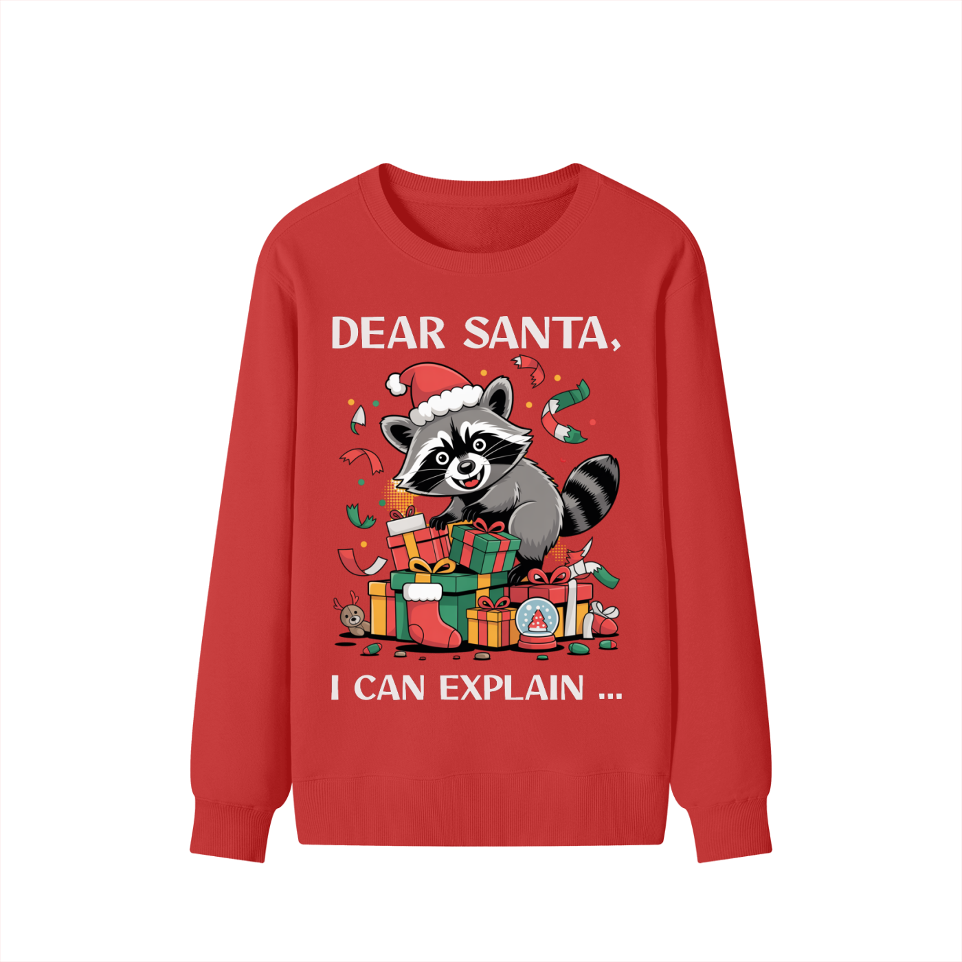 Christmas,Fun,Raccoon,Santa,Presents,Mischief