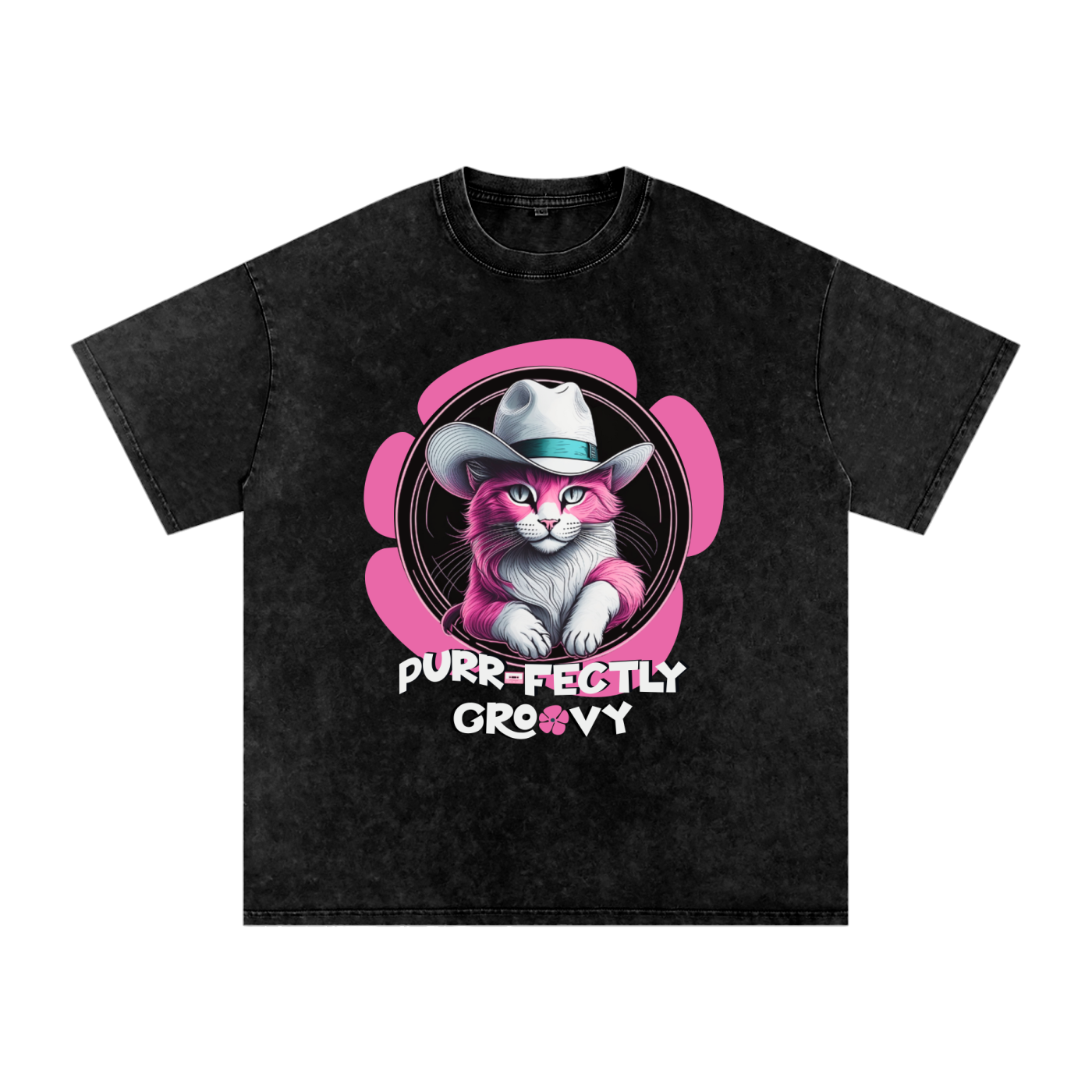 Pink,Cat,Purr-fectly,Groovy