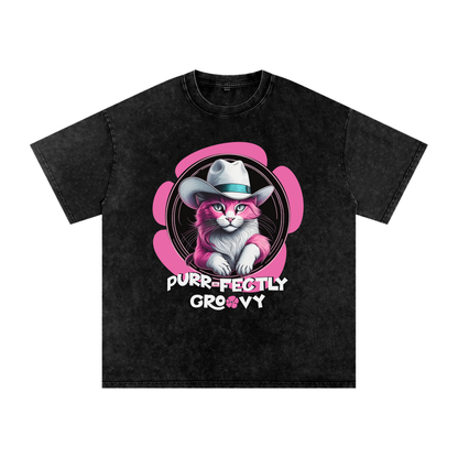 Pink,Cat,Purr-fectly,Groovy