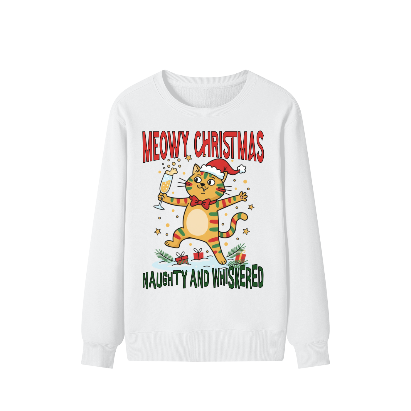 Christmas,Cat,Prosecco,Naughty,Whiskered