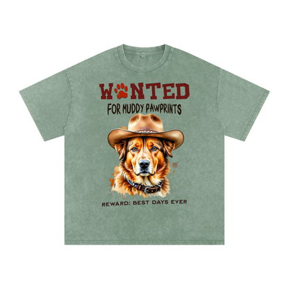 Dog,Golden,Retriever,Muddy,Footprints