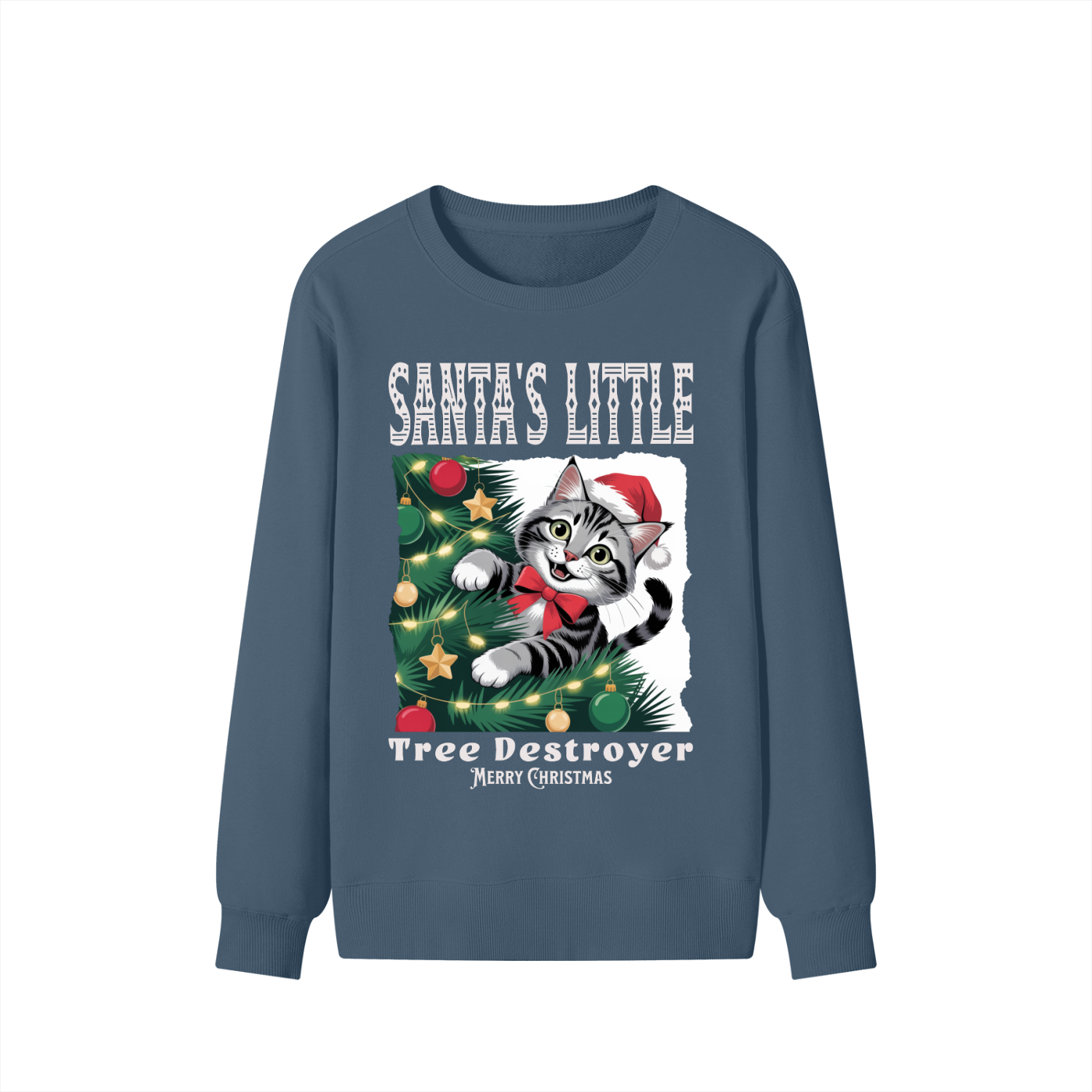 Christmas,Fun,Santa's,Tree,Destroyer,Cat