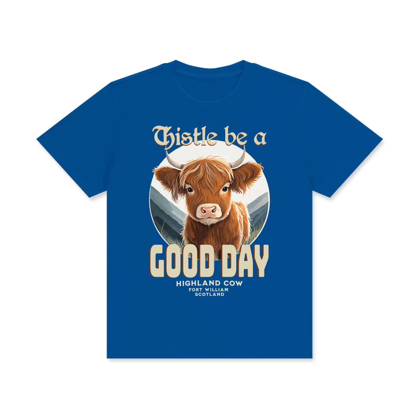 Scotland,Highland Cow,Thistle,Good Day