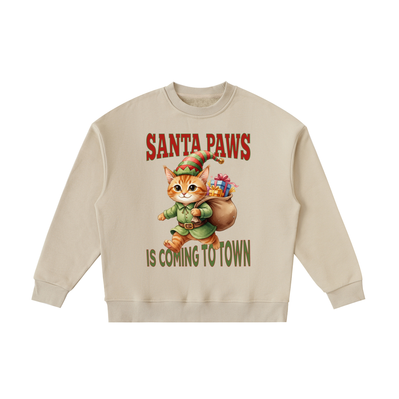 Christmas,Cat,Santa,Paws,Town,Kids