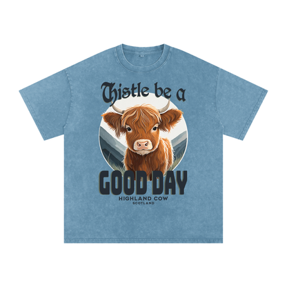 Thistle,Good,Day,Scotland,Highland Cow